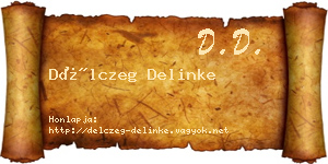 Délczeg Delinke névjegykártya